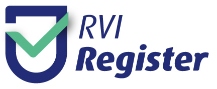 RVI Register logo met groene vink
